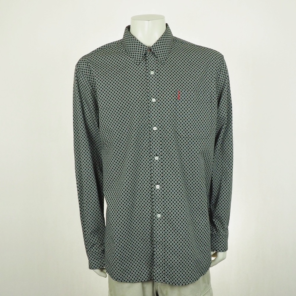 New Cinch Button Down Shirt Mens XL Black Mini Floral Modern Fit Western Rodeo